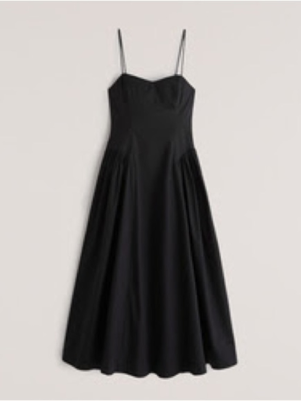 Abercrombie & Fitch Spaghetti Strap Midi Dress - black Classic Women's Dress NWT